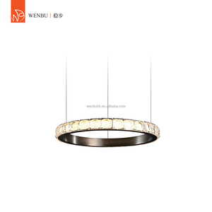 Lustre en cristal à bulles de luxe en bronze antique brossé pour salle à manger de villa - Product Image 2