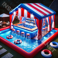 Bar de piscine gonflable de loisirs et de divertissement de haute qualité personnalisé en usine avec tente adapté à une variété de scènes