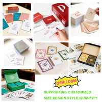 Cartes à jouer de poker personnalisées avec design imprimé, papier durable, imperméable, mini-cartes à jouer en feuille d'or avec boîte personnalisée