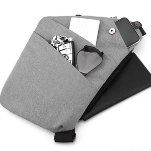 Moda <span class=keywords><strong>Slim</strong></span> Impermeável <span class=keywords><strong>Anti</strong></span> roubo Peito Bolsa De Ombro Homens Cruz corpo Ombro Sling saco Logotipo Personalizado - Product Image 3