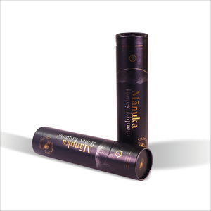 Black printed customized cylinder <b>paper</b> <b>box</b> Best <b>paper</b> tube <b>box</b> with special shape lid - Product Image 1