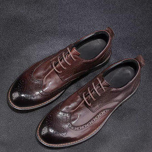 Zapatos Formales Italianos para Hombre, de Alta Calidad, Transpirables, de Cuero Genuino, Diseño de Punta Redonda, Modernos, Cómodos, que Aumentan la Estatura - Product Image 5
