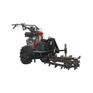 SDJG Maquinaria Automática Pequena Máquina De Trincheira De Escavação Trincheira Mini Trencher Em Estoque