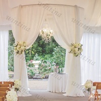 Utilisé pour le mariage réglable en aluminium mariage rond support de fond accessoires de mariage fond