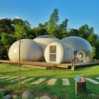Maison préfabriquée en forme de dôme en acier galvanisé, transportable, moderne, en fibre de verre, pour habitation