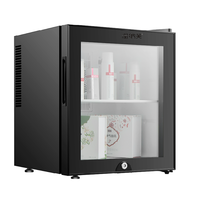 Mini-réfrigérateur thermoélectrique silencieux 40L avec porte en mousse, pour chambre d'hôtel, avec verrou et éclairage