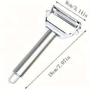 Couteau d'office multifonctionnel en acier inoxydable pour fruits et légumes Couteau à faisceau de coupe de pommes de terre avec artefact en soie - Product Image 2