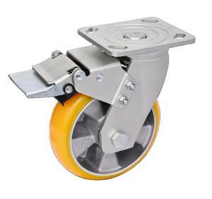 Roda Giratória de Médio Porte para Serviço Pesado, 4 Polegadas (100mm), com Placa Superior e Freio – Fornecimento Direto do Fabricante - Product Image 6