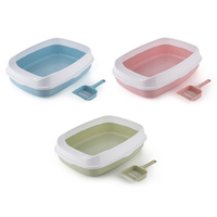 TC4204 vente en gros de produits d'intérieur pour animaux de compagnie en plastique litière pour chat avec scoop formation litière pour chat toilette pour chat