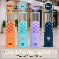 Distributeur automatique de capsules en plastique de grande taille (75-100 mm), machine à jouets à pièces, construction en acier, système de paiement par jeton, distributeur d'autocollants