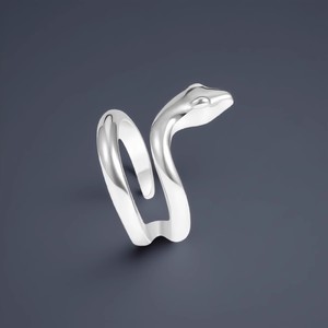 Snake Shape <b>Cuff</b> Earrings Tibetan <b>Silver</b> Animal Design For Party Wear Unisex <b>Ear</b> Clips Hip Hop Style Light Luxury Jewelry - Product Image 3
