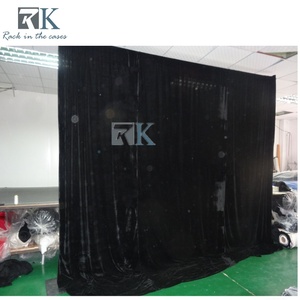 ฉากหลังผ้ากำมะหยี่สีดำ RK พร้อมราวแขวนสำหรับตกแต่งงานแต่งงาน - Product Image 4