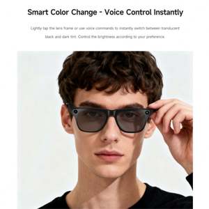 Lunettes de soleil à <span class=keywords><strong>changement</strong></span> de couleur XK ONE, lunettes intelligentes électrochromiques, caméra 8MP, enregistrement vidéo, casque intelligent AI ChatGPT - Product Image 3