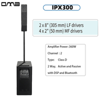 Sistema de Sonido Portátil Profesional Activo de 360 W y 8 Pulgadas para Exteriores, Altavoces para DJ, Escenarios y Eventos