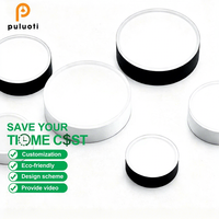 Plafonnier LED rond ultra-fin contemporain à montage en surface, en aluminium, pour projets commerciaux, hôtels, halls d'entrée, décoration intérieure résidentielle