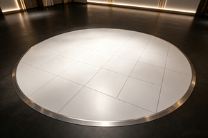 Vente en gros de piste de danse ronde portable moderne ignifuge à haute brillance pour la décoration d'événements de mariage - Product Image 1