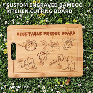 Planche à découper en bois de manguier avec gravure personnalisée - Plateau de service - Product Image 2