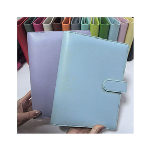 <span class=keywords><strong>Agenda</strong></span> de Cuero PU Macaron A5, Cubierta para Libro de Desafío de Ahorro, Planificador Diario Personalizado, Carpeta de 100 Sobres con Cierre Magnético - Product Image 1