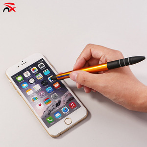 Chất lượng cao văn phòng phẩm đa chức năng Tri màu 2 Trong 1 Màn hình cảm ứng <span class=keywords><strong>Pen</strong></span> <span class=keywords><strong>Stylus</strong></span> <span class=keywords><strong>Pen</strong></span> với biểu tượng tùy chỉnh cho vẽ bằng văn bản - Product Image 2