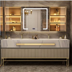 Горячая распродажа: Тумба для ванной комнаты из дерева с раковиной, производство мебели для ванных комнат - Product Image 5