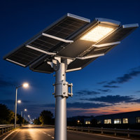 Lampadaire solaire LED extérieur IP65 6000K, silicium monocristallin, angle de faisceau 120°, construction en aluminium pour usage routier et autoroutier