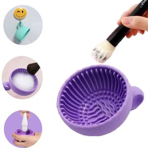 Mini <b>Silicone</b> Makeup Brush Cleaning Bowl, Creative <b>Silicone</b> Cosmetic Brush Washer, Beauty <b>Tool</b> for Deep Cleaning Brushes - Product Image 4