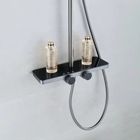 Ensemble de robinet de douche classique à poignée unique en chrome mural exposé avec jet doux en laiton pour salle de bain
