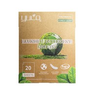 Feuilles de lessive écologiques en papier kraft, concentrées, faible mousse, parfum Rose des Forêts, en gros, livraison immédiate
