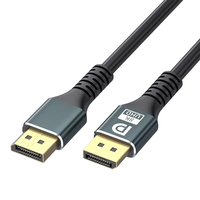 Câble DP Mâle-Mâle en Gros, Conducteur Plaqué Or, Gaine PVC, Prise en Charge 4K 60Hz pour Lecteur DVD, PC de Jeu, Moniteur, Ordinateur Portable, Téléviseur