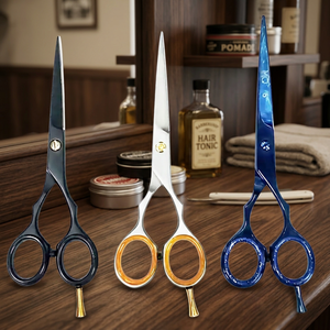 Tijeras de Corte de Pelo para Mujer y Peluquería Canina ASAP, Hojas de Acero Inoxidable Sostenibles, Mango Largo, para Diestras, en Colores Atractivos - Product Image 4