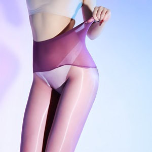 Kyoho Grape Purple Aurora Stockings Thigh High Ultra Thin Transparent Seamless Women's Stockings - Product Image 3