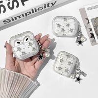 Nouvelle coque de protection souple en TPU pour AirPods Pro 1 2 3 4 avec pendentif pentagramme scintillant de même style