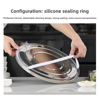 Gewerblicher 10L Silberner Thermobehälter aus Edelstahl 304 für Kantinen, Restaurants und Buffets