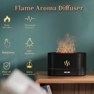 Usine personnalisée chambre vente directe feu flamme humidificateur arômes diffuseur air huile essentielle humidificateur à ultrasons - Product Image 4