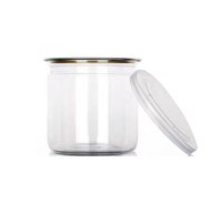 Boîte vide transparente en plastique PET de 200ml 330ml 500ml avec couvercles en aluminium faciles à ouvrir