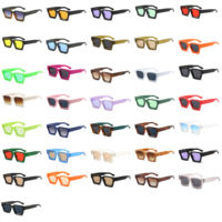 Lunettes de soleil carrées tendance pour hommes et femmes, noires épaisses, de haute qualité, avec logo personnalisé OEM, protection UV400, collection 2026
