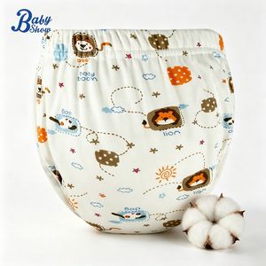 Pantalones de Entrenamiento para Ir al Baño de Fibra de Bambú y Algodón para Bebé<span class=keywords><strong>s</strong></span>, Reutilizables, Impermeables y Anti-Fugas, Ropa Interior de Aprendizaje para Niños Pequeños, Precio Bajo de Fábrica OEM/ODM - Product Image 1