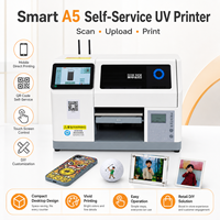 Impresora UV Inteligente A5, Máquina de Impresión de Códigos QR de Autoservicio para Fundas de Teléfono, Pelotas de Golf y Regalos