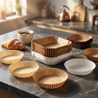 Papier sulfurisé double face carré prédécoupé approuvé LFGB, en pâte de bois vierge, jetable, pour emballage alimentaire, silicone, pour le pain