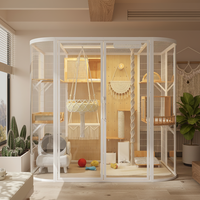 Meubles pour animaux de compagnie en gros directement de l'usine, cage en bois massif pour chat, grande maison pour chat, aire de jeux pour chat d'intérieur et d'extérieur, fournitures pour animaleries