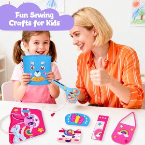 Kit di <span class=keywords><strong>Attività</strong></span> Educativo per Bambini con Unicorno Arcobaleno, Forniture per Artigianato Personalizzate, Borsa in Feltro Fai-da-Te - Product Image 1