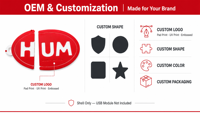 Étui personnalisé en PVC souple et silicone pour clé USB, coque de protection avec logo OEM, trou pour cordon, couleur Pantone, cadeau promotionnel