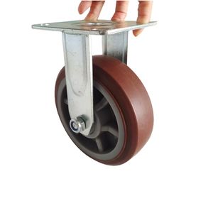 Red Swivel 6 8 Zoll TPR Rollen rad Custom ized Industrial Kugellager Heavy Duty <span class=keywords><strong>Caster</strong></span> - Product Image 3
