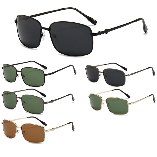 LBASHADES 093 2025 New Trend High Quality Custom Logo Designer Sunglasses 2025 Rectangular Small Frame Metal Polarized Tac
