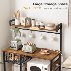 Cross-border multi-layer simple <b>bracket</b> household multi-functional versatile wall-mounted storage rack with socket - Product Image 3
