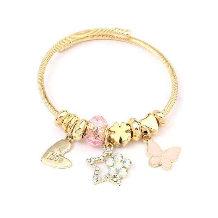 Beach Crystal Bracelet Gold main image 1