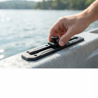 Support de canne à pêche ultra-plat sur rail coulissant pour équipement de surf robuste, fixation sur pont, avec kit de vis et accessoires OEM personnalisé