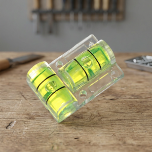 Nivel de burbuja cuadrado de acrílico transparente, nivel de burbuja de doble tubo tipo ojo de buey, burbuja verde de alta visibilidad para carpintería y maquinaria - Product Image 3