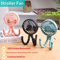 Ventilateur électrique portable pour poussette bébé, mini USB rechargeable, 4 vitesses, fonctionnement silencieux, transfrontalier