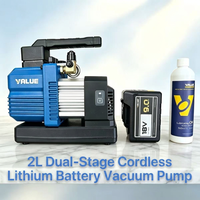 Pompe à vide rotative à double étage sans fil 18V, batterie au lithium, pompe portable pour la réparation de climatiseurs